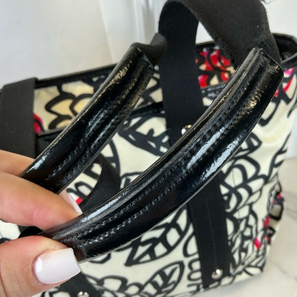 Coach Y2K Poppy Graffiti‎ Daisy Floral Hand Tote Crossbody Satin Bag - Picture 5 of 13